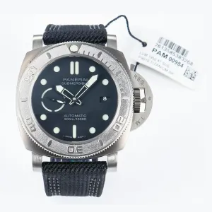 PAM984 Mike Horn Submersible VSF 1:1 Best Edition Black Dial on Black Nylon Strap P.9010 Clone