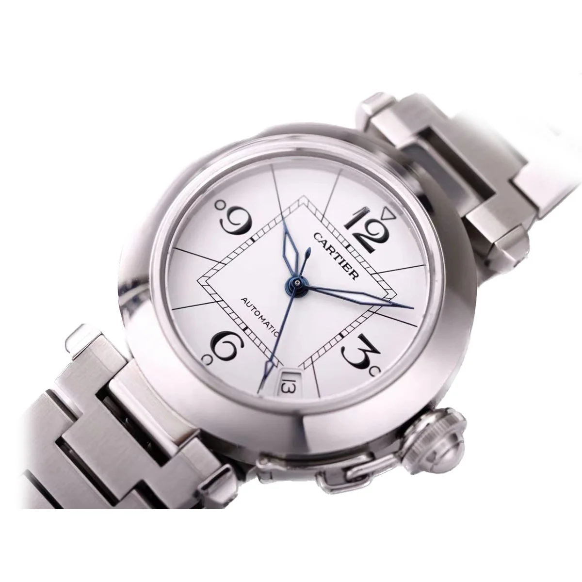 Pasha de Cartier White Dial 35mm in Bracelet