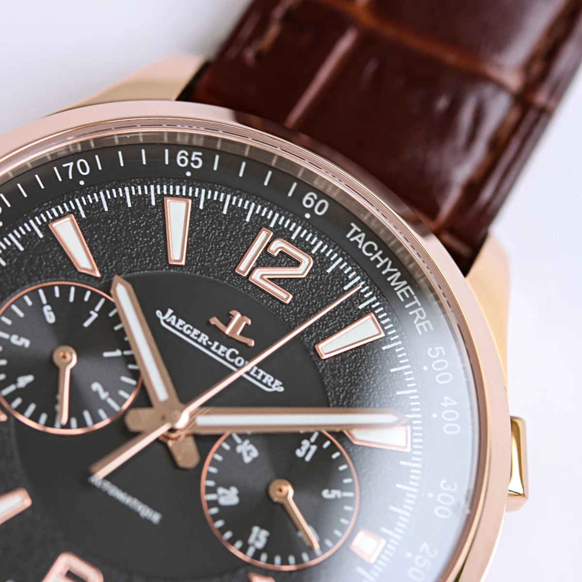 Polaris Chronograph Black Dial in Pink Gold Ref. Q9022450