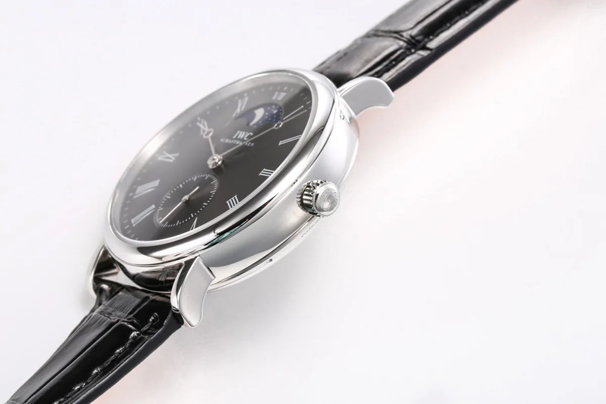 Portofino Hand Wound Moon Phrase IW5548 Grey Dial in Steel
