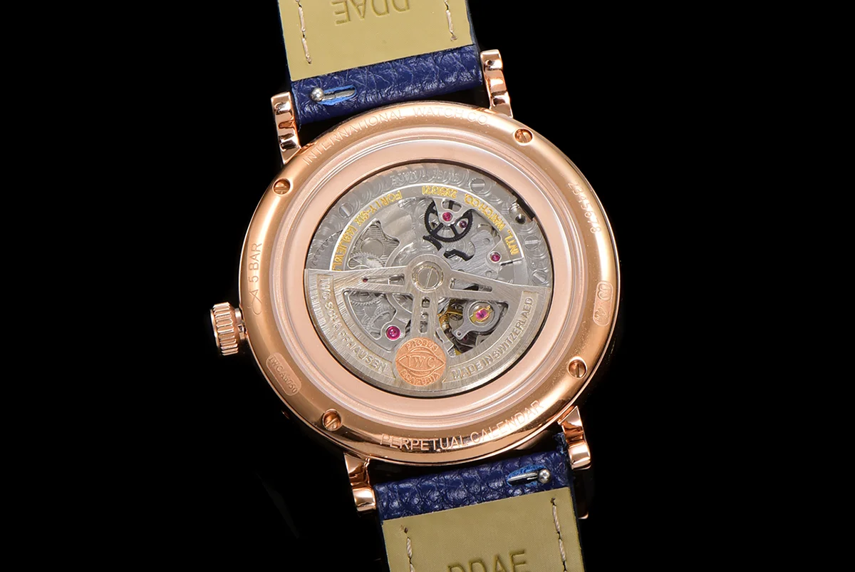 Portofino Perpetual Calendar IW3446 Blue Dial in Rose Gold