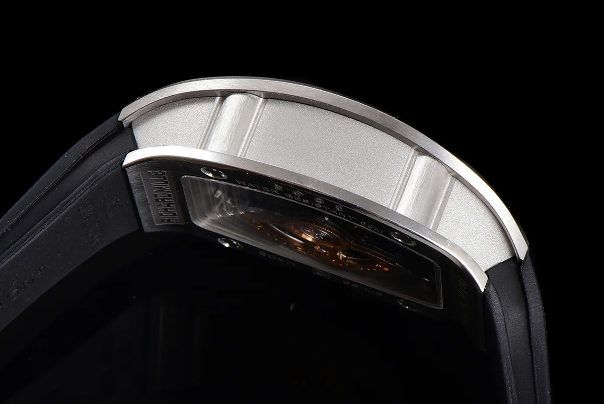 RM 007 Automatic Ladies in Steel on Black Rubber Strap