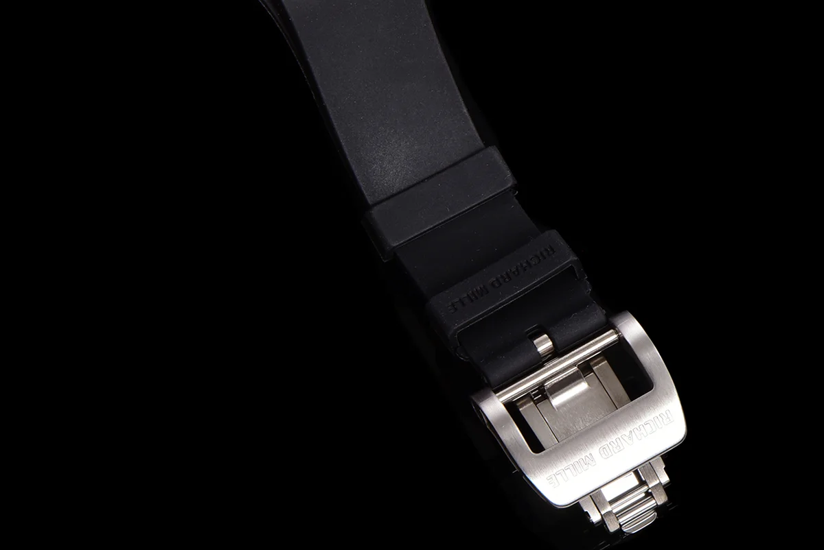 RM 007 Automatic Ladies in Steel on Black Rubber Strap