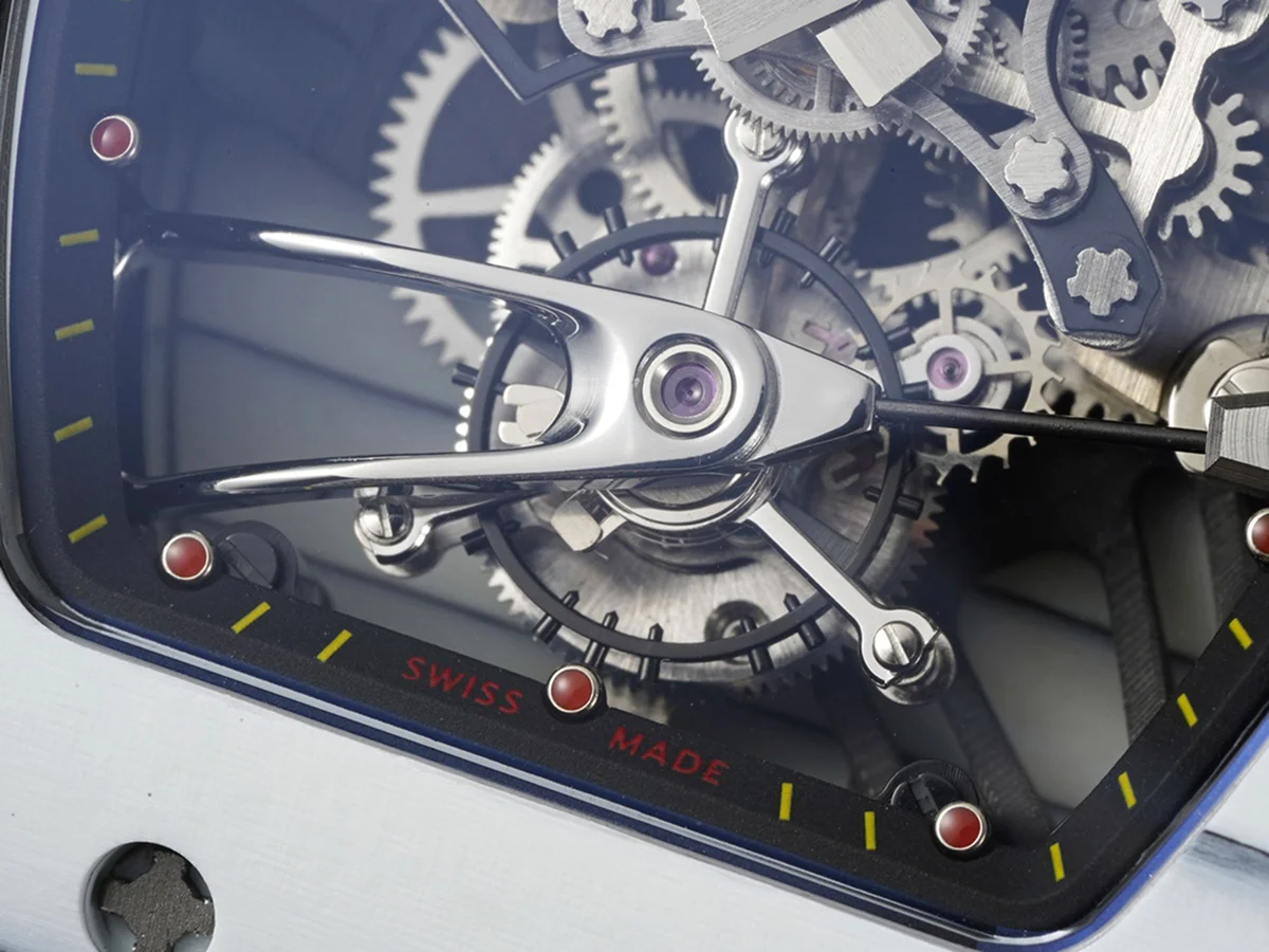 RM 027-02 Tourbillon Rafael Nadal White NTPT on White Rubber Strap