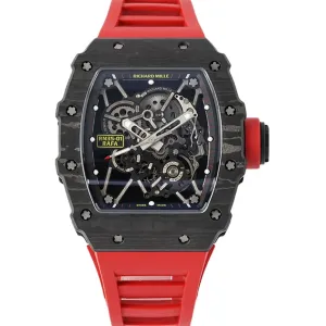 RM 035-01 Rafael Nadal NTPT Carbon on Red Rubber Strap (Sonic)