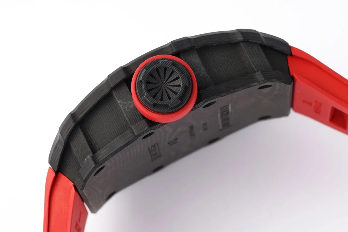 RM 035-01 Rafael Nadal NTPT Carbon on Red Rubber Strap (Sonic)