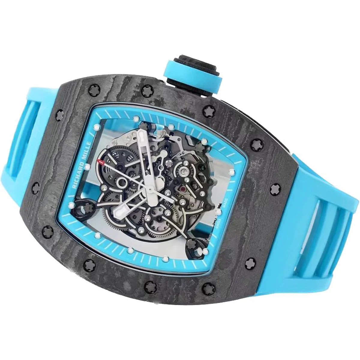 RM 055 Bubba Watson “Yas Marina Circuit” NTPT on Blue Rubber Strap RMUL2