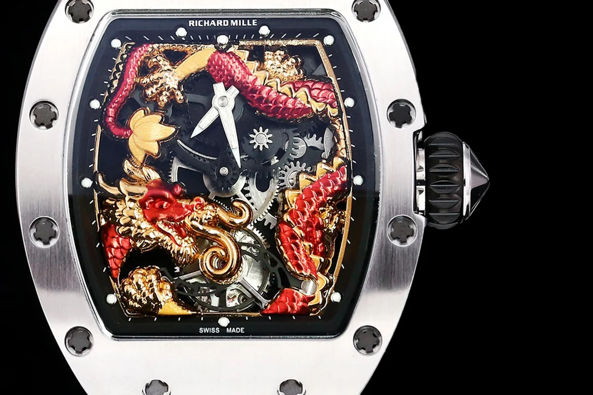 RM 057 Tourbillon Dragon in White Gold