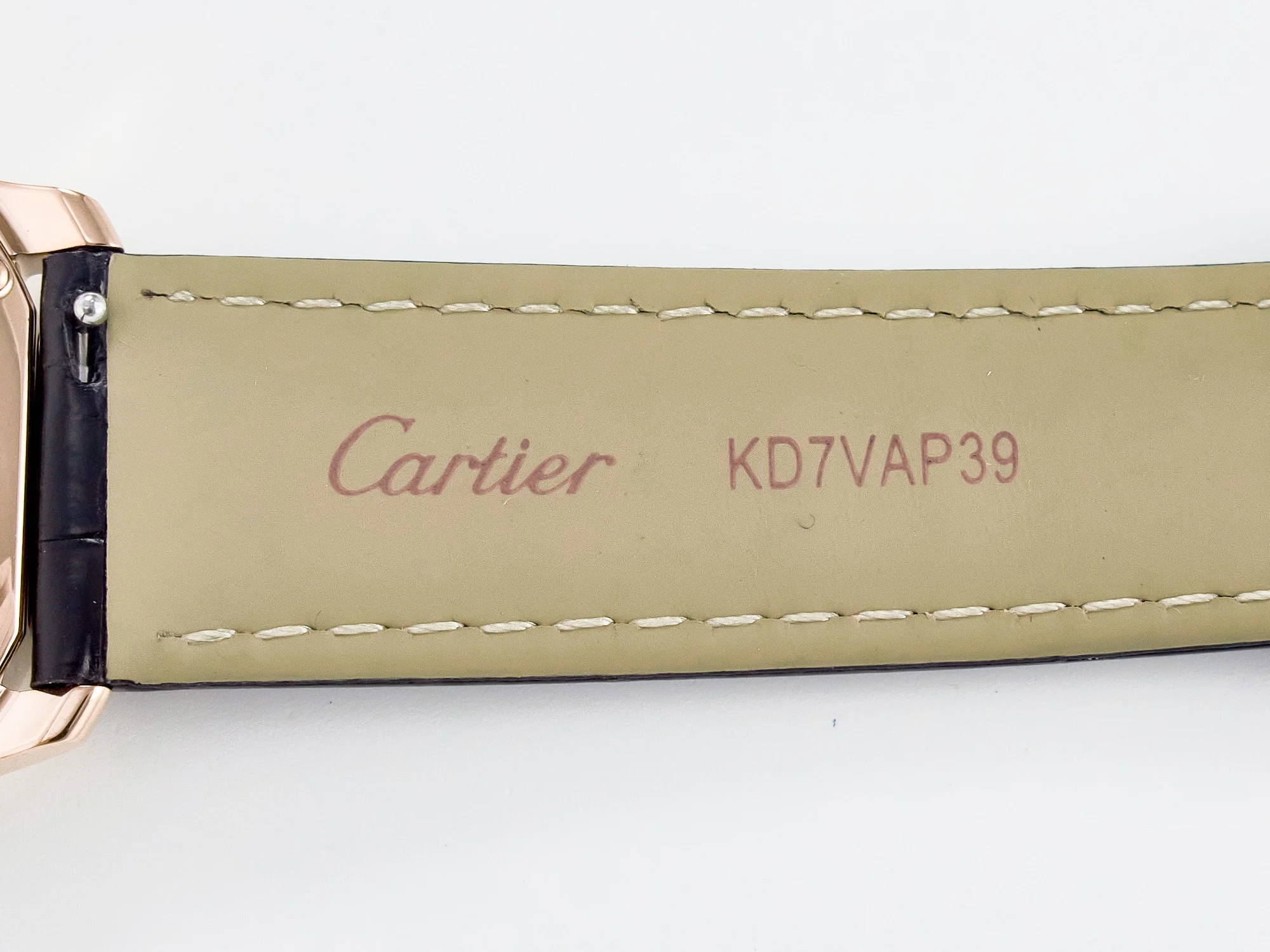 Ronde De Cartier 36mm RG DRF 1:1 Best Edition Sandblasted Silver-Plated White Dial on Black Leather Strap Ronda Quartz