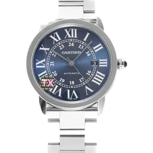 Ronde Solo de Cartier 42mm Automatic Blue Dial in Steel Ref.  WSRN0023