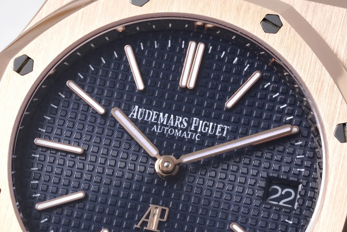 Royal Oak 15202 Blue Dial in Rose Gold