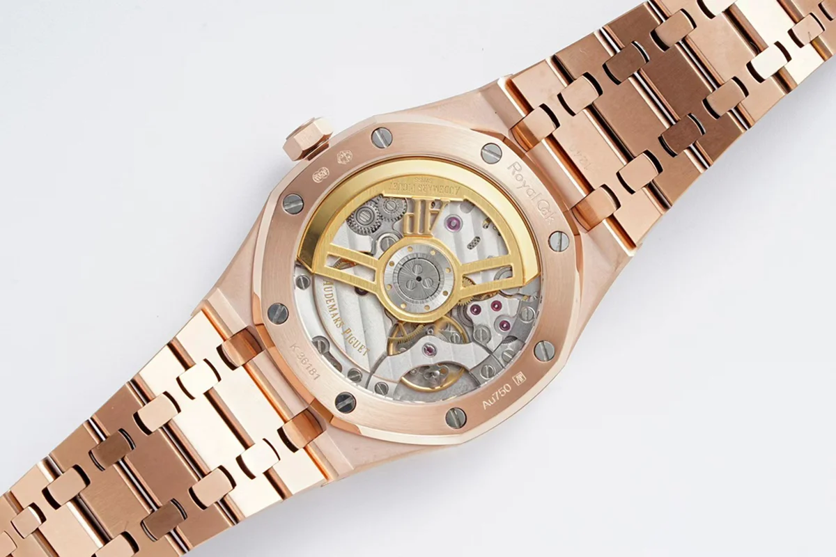 Royal Oak 15450ST 37mm Black Dial in Frosted Rose Gold