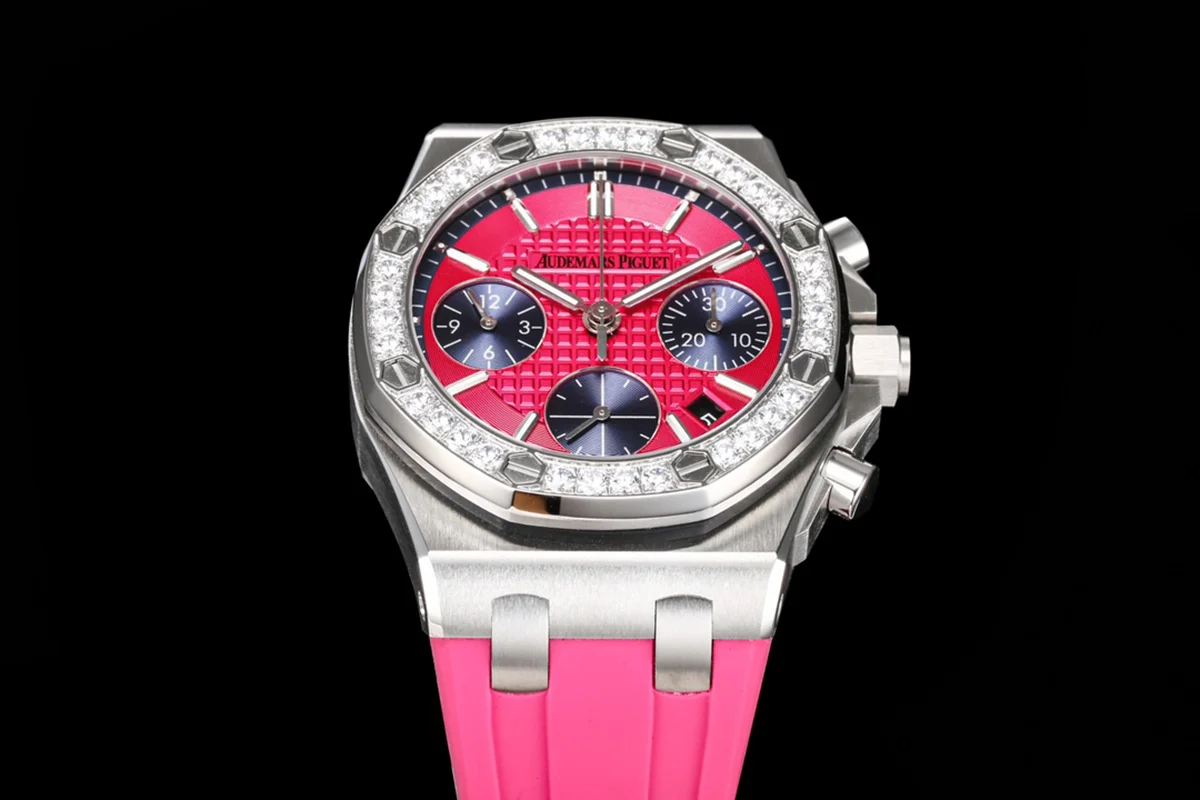 Royal Oak Offshore Selfwinding Chronograph 37mm Pink Dial in Steel 26231ST