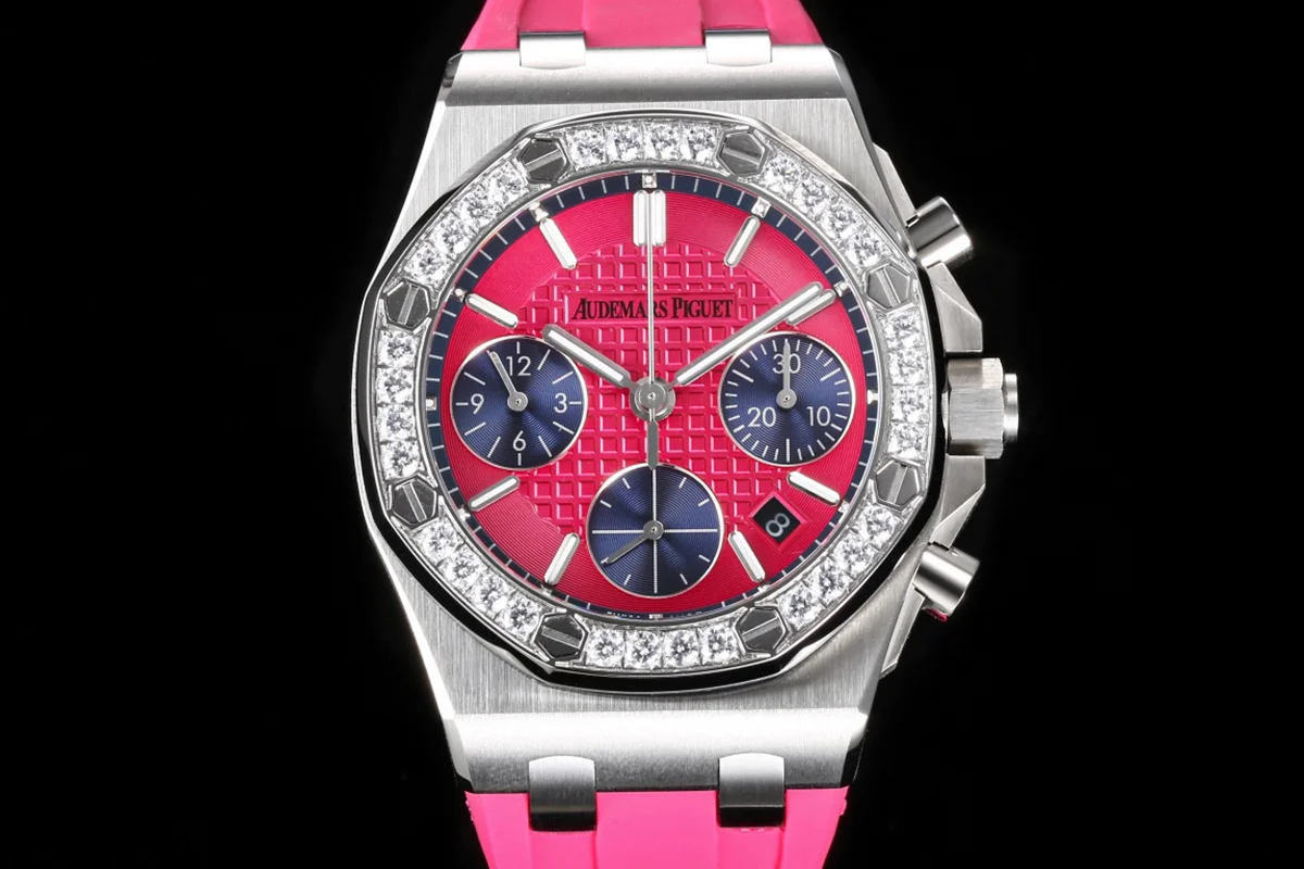 Royal Oak Offshore Selfwinding Chronograph 37mm Pink Dial in Steel 26231ST