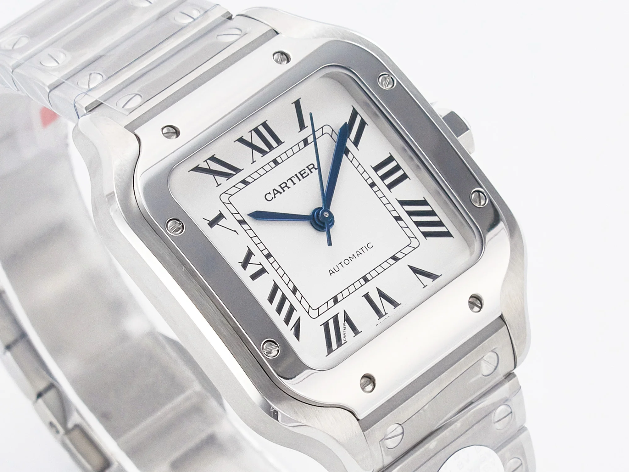 Santos de Cartier 35mm SS 2018 BVF 1:1 Best Edition White Dial on SS SmartLinks Bracelet MIYOTA 9015 V2