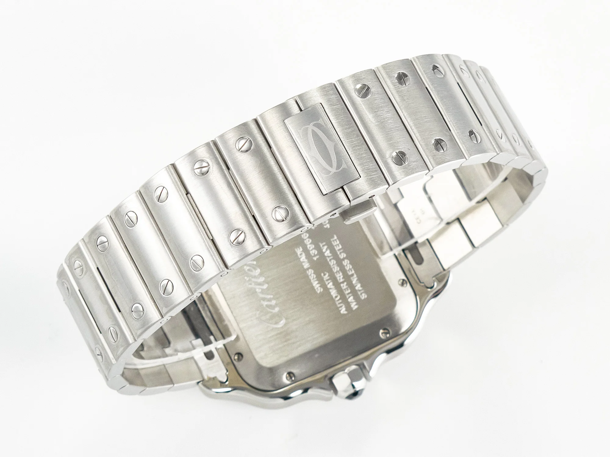 Santos de Cartier 40mm 2018 BVF 1:1 Best Edition Gray Bezel Gray Dial on SS SmartLinks Bracelet MIYOTA 9015