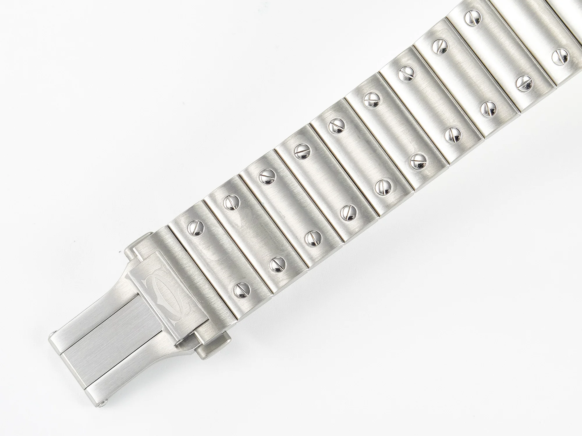 Santos de Cartier 40mm 2018 BVF 1:1 Best Edition Gray Bezel Gray Dial on SS SmartLinks Bracelet MIYOTA 9015