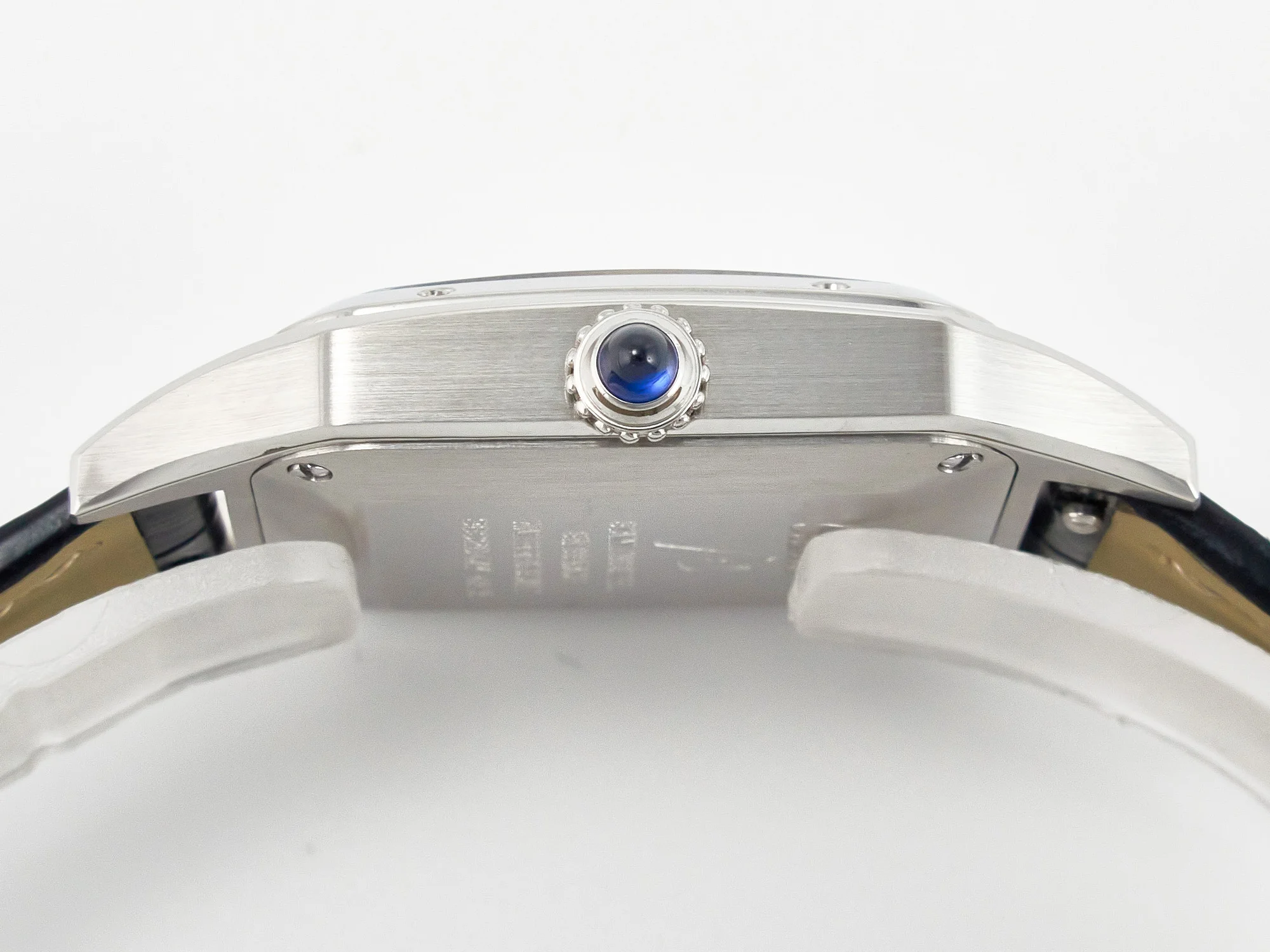 Santos Dumont 27.5mm IWSF Best Edition Silver Dial on Black Leather Strap Quartz