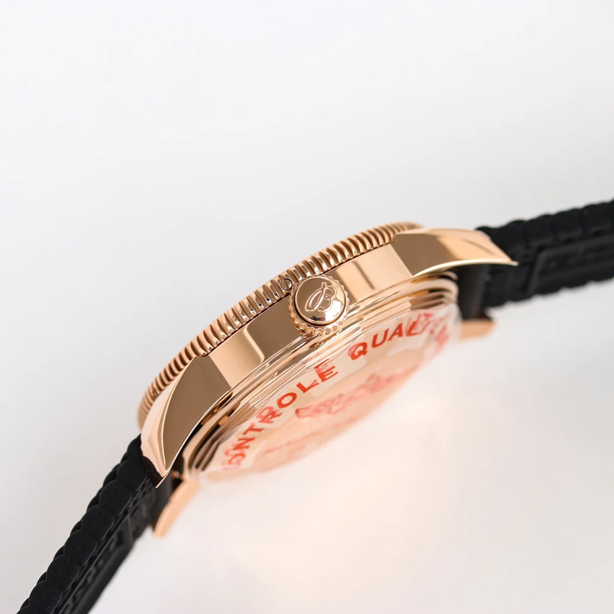 Superocean Heritage II B20 Automatic 42mm in Black Dial on Black Bezel in Rose Gold on Rubber Strap