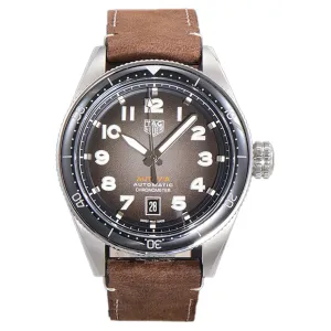 Tag Heuer Autavia Caliber 5 Black Dial with Black Ceramic Bezel on LeatherStrap