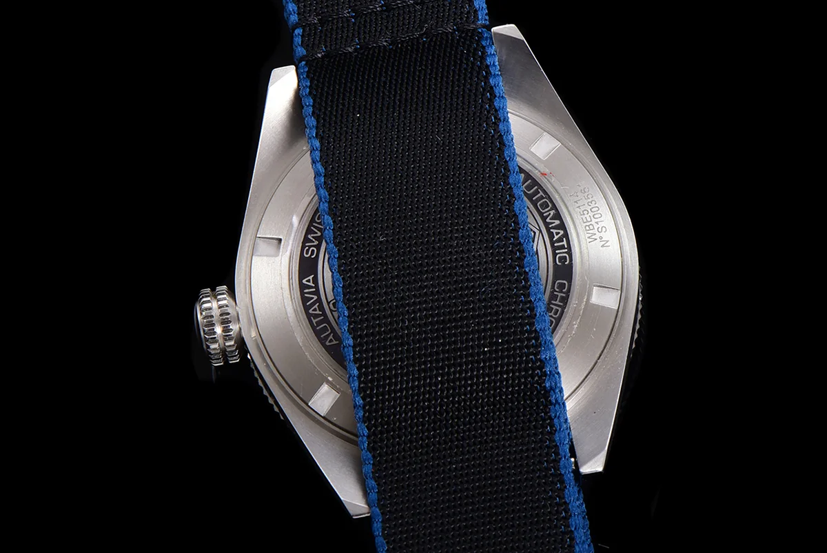 Tag Heuer Autavia Caliber 5 Black Dial with Black Ceramic Bezel on Nylon Strap