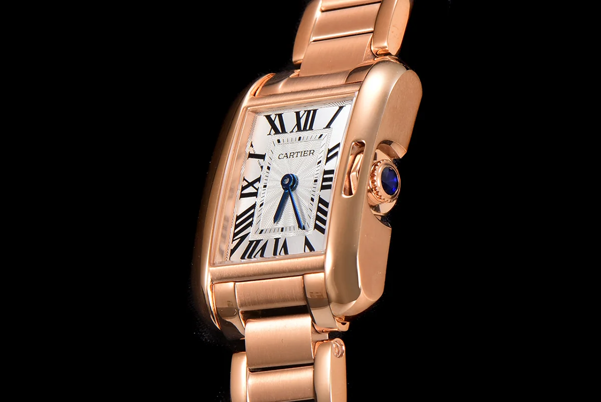 Tank Anglaise 30.2mm White Dial in Rose Gold