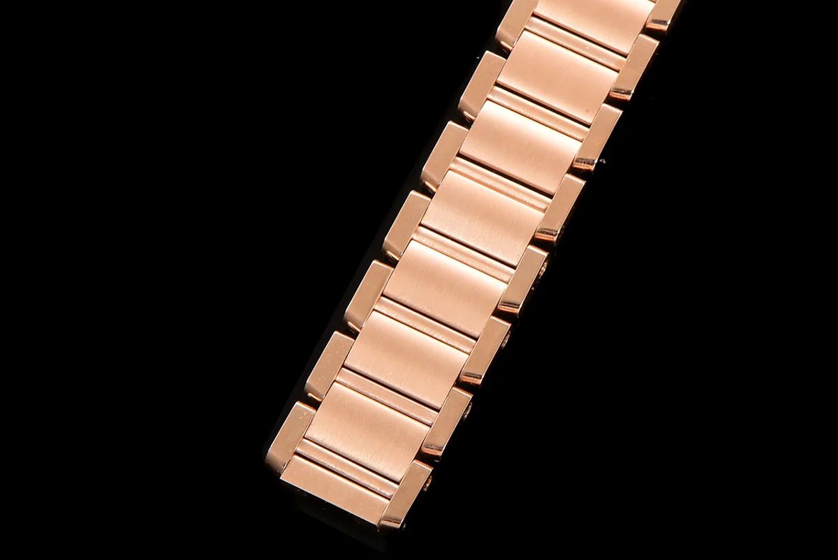 Tank Francaise Watch Small Rose Gold with Diamond Bezel