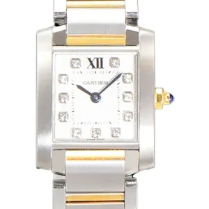 Tank Francaise Watch Small with Diamond Marker Steel/Yellow Gold