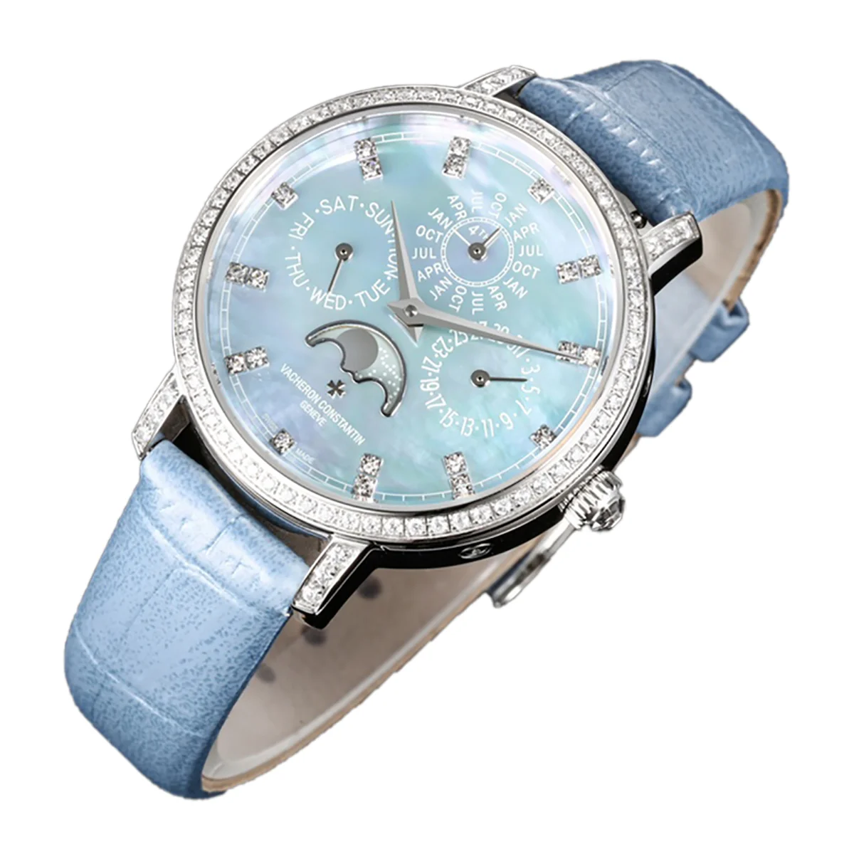 Traditionelle Perpetual Calendar Ultra-Thin 4305T/000G-B948 Blue Dial in White Gold