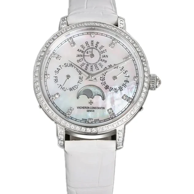 Traditionelle Perpetual Calendar Ultra-Thin 4305T/000G White Dial in White Gold