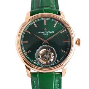 Traditionelle Tourbillon Green Dial in Rose Gold