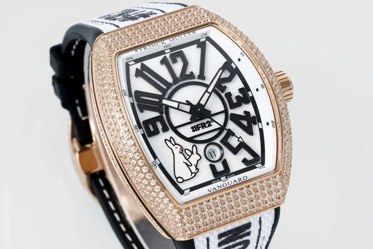 Vanguard #FR2 Rabbit with Diamond Bezel in Rose Gold