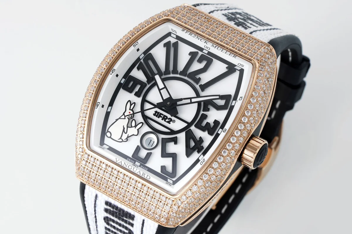 Vanguard #FR2 Rabbit with Diamond Bezel in Rose Gold