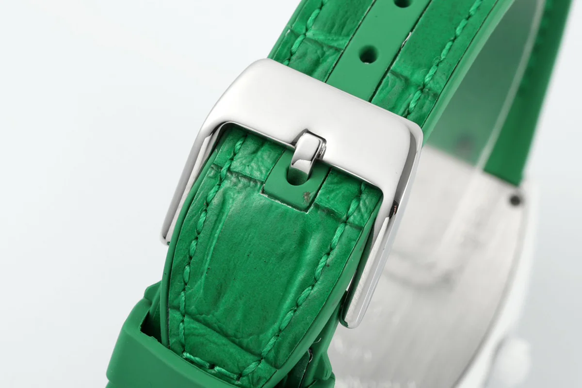 Vanguard Moonphase V32 Green Dial in Ceramic on Green Strap