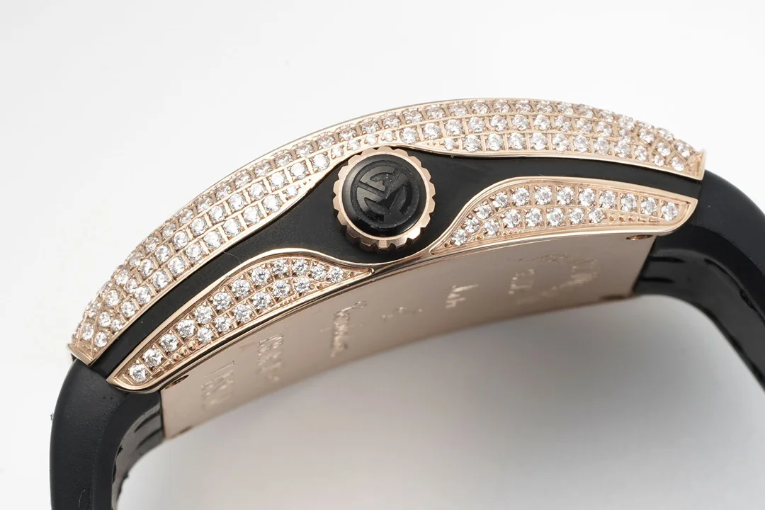 Vanguard V45 Yachting Diamond Dial with White Markers and Diamond Bezel in Rose Gold