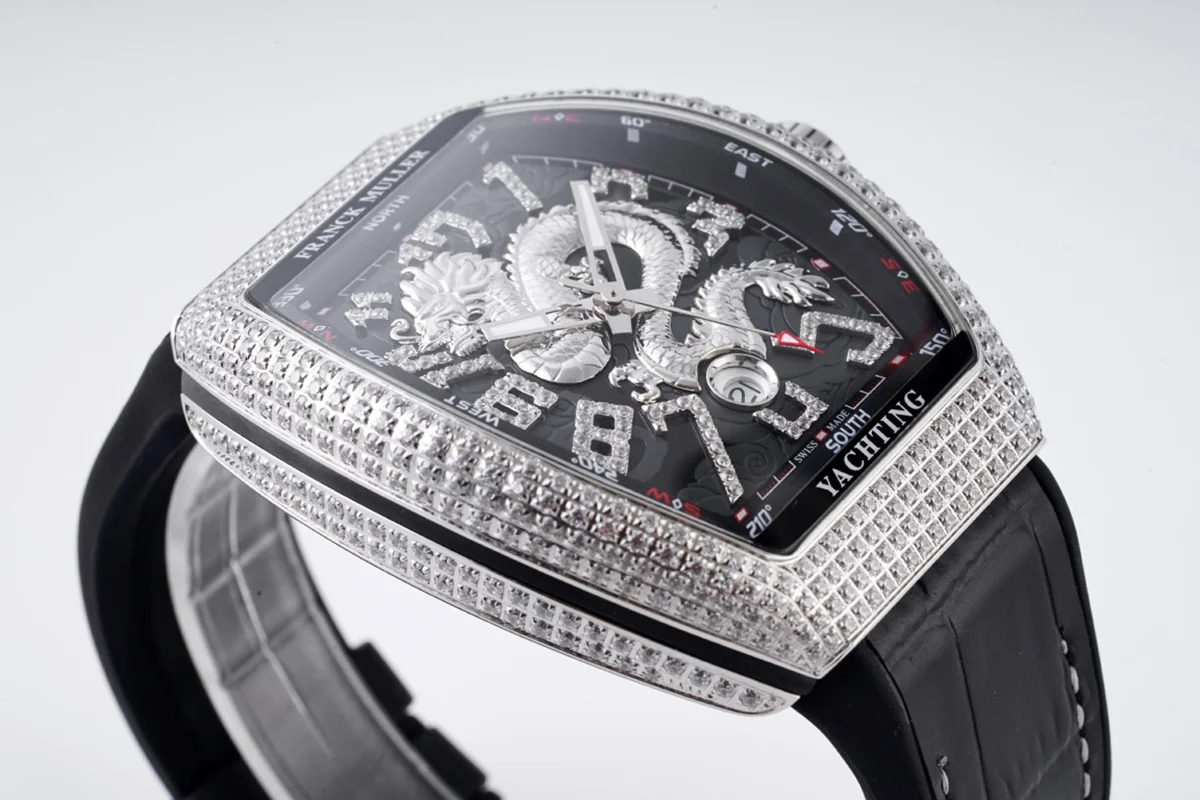 Vanguard Yachting Dragon V45YT Black Dial with Diamond Bezel