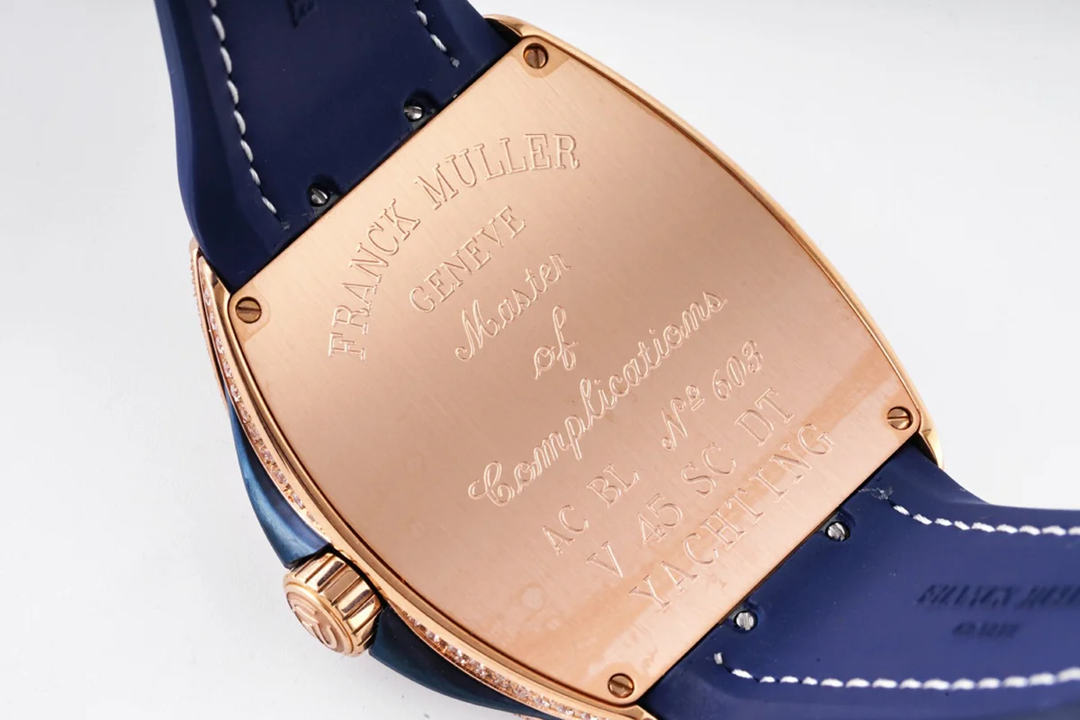 Vanguard Yachting Dragon V45YT Blue Dial with Diamond Bezel in Rose Gold