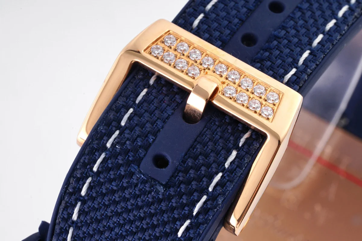 Vanguard Yachting Dragon V45YT Blue Dial with Diamond Bezel in Rose Gold